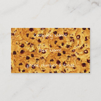 chocolate chip cookies business card