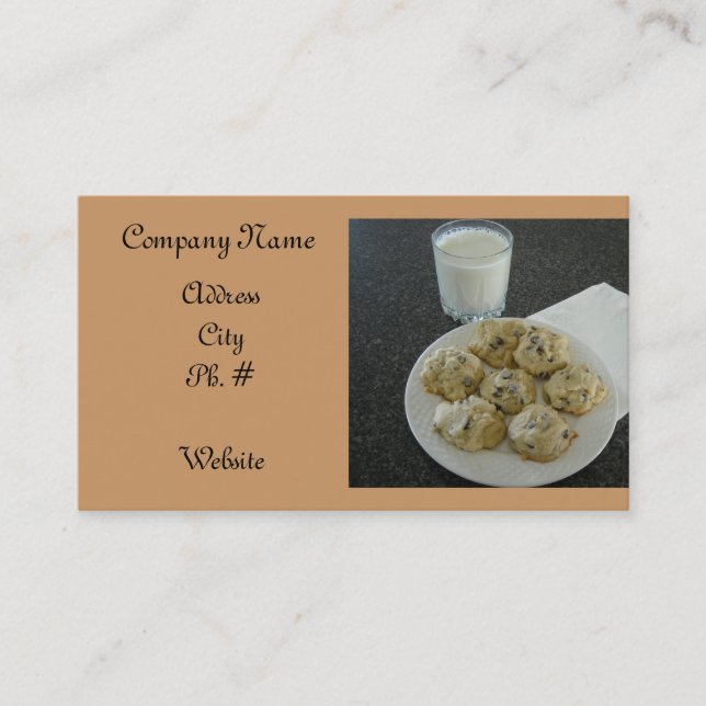 Chocolate Chip Cookies Business Card (Front)