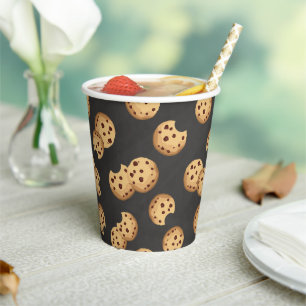 Chocolate Chip Cookies Chalkboard Birthday Paper C Cups