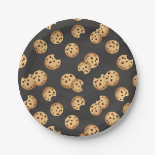 Chocolate Chip Cookies Chalkboard Birthday Paper P Plate