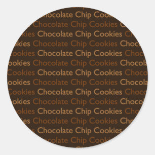 Chocolate Chip Cookies Classic Round Sticker