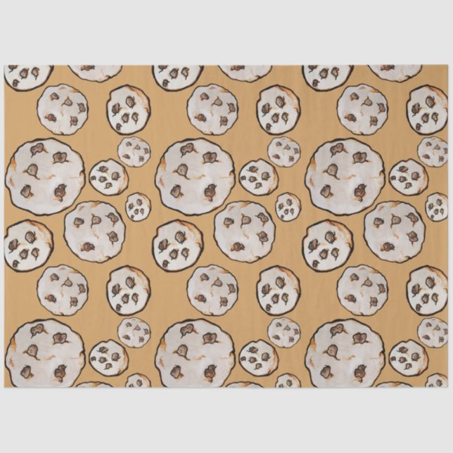 Chocolate Chip Cookies Cookie lover Tissue Paper (Front)