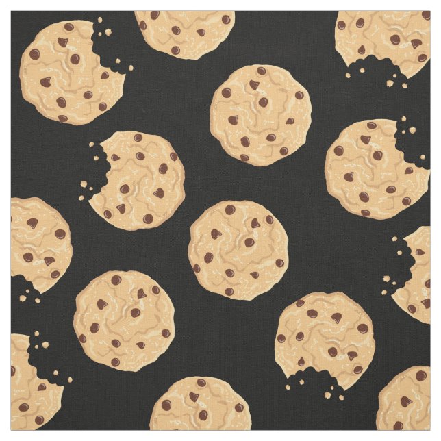 Chocolate Chip Cookies Cute Kids Fabric (Swatch)