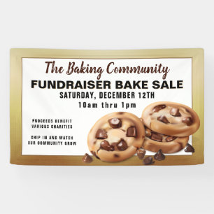 Chocolate Chip Cookies Fundraiser Bake Sale Banner