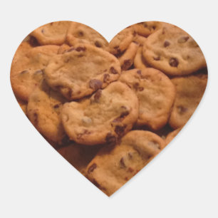 Chocolate Chip Cookies Heart Stickers