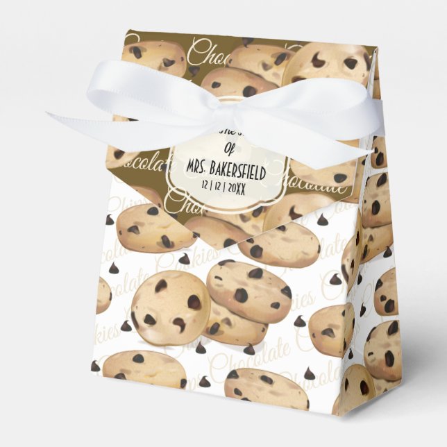 Chocolate Chip Cookies Pastry Chef Favour Box (Front Side)
