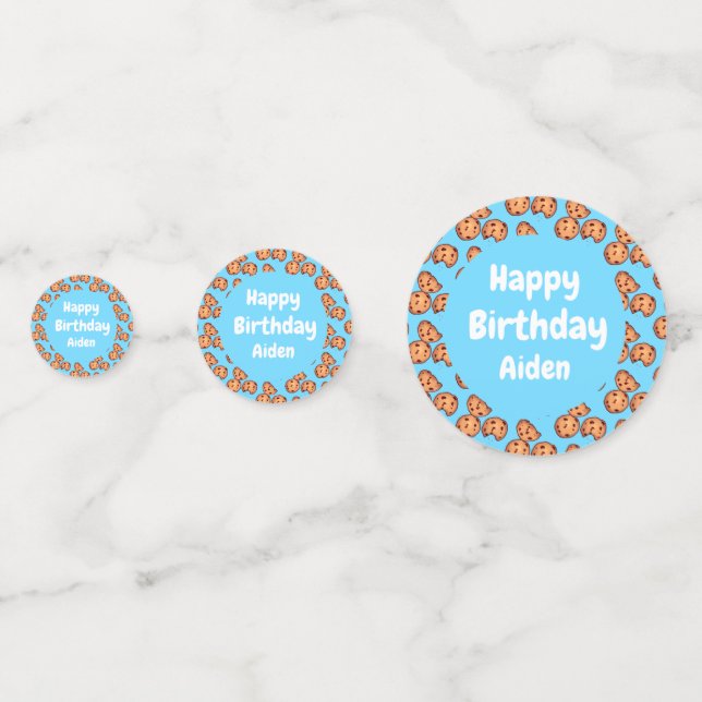 Chocolate Chip Cookies Pattern Balloon Confetti (Fronts)
