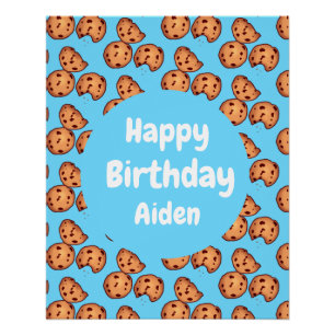 Chocolate Chip Cookies Pattern Poster