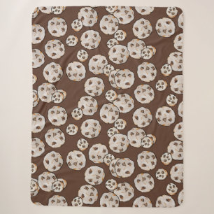 Chocolate Chip Cookies Pattern                     Sherpa Blanket
