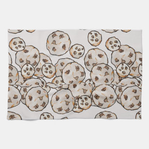Chocolate Chip Cookies Pattern Tea Towel