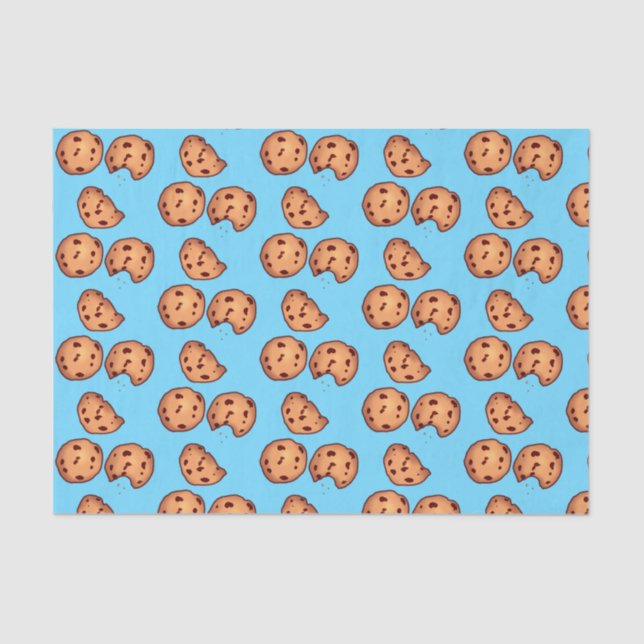 Chocolate Chip Cookies Pattern  Tissue Paper (Front)
