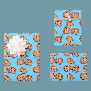 Chocolate Chip Cookies Pattern Wrapping Paper Sheet