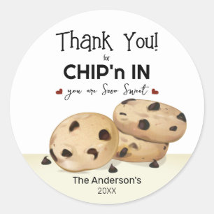 Chocolate Chip Cookies Thank You  Classic Round Sticker