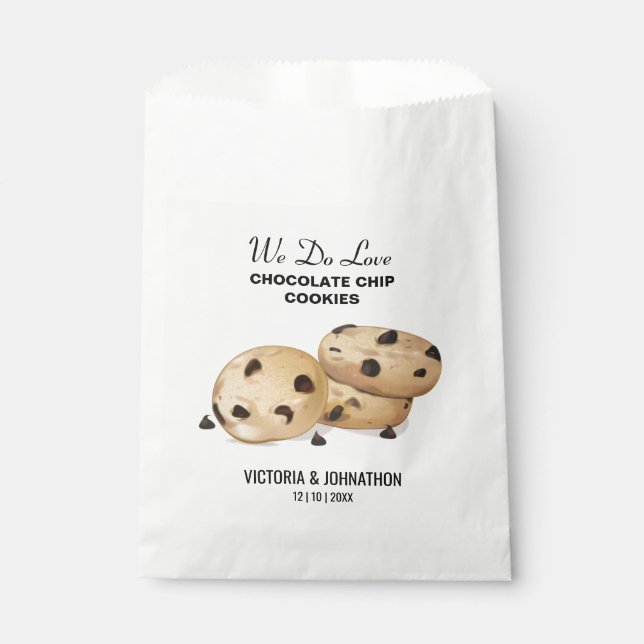 Chocolate Chip Cookies Thank You | Wedding Treat Favour Bag (Front)