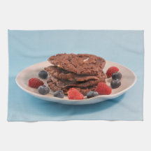 Chocolate Chip Cookies With Berries Food Photo