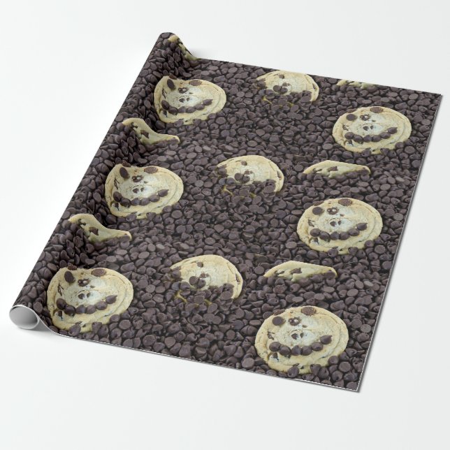 Chocolate Chip Cookies Wrapping Paper (Unrolled)