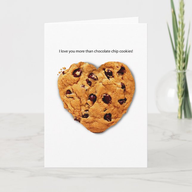 Chocolate Chip Greeting Card Valentine (Front)