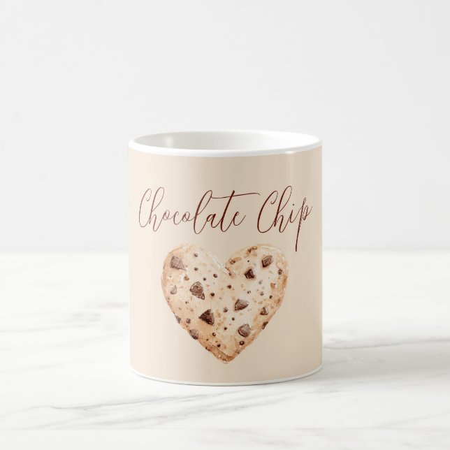 Chocolate Chip Heart Cookie Coffee Mug (Center)