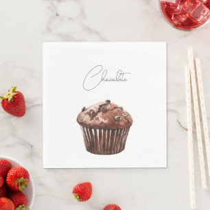 Chocolate Chip Muffin Cupcake Napkin