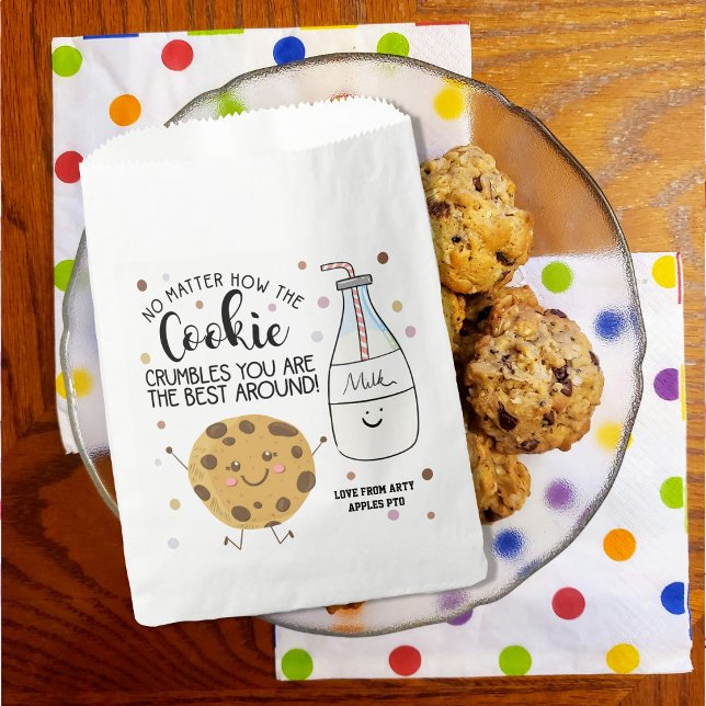 chocolate chip no matter how the cookie crumbles  favour bag (Creator Uploaded)