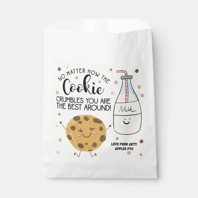 chocolate chip no matter how the cookie crumbles  favour bag (Front)
