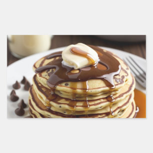 Chocolate Chip Pancakes Rectangular Sticker