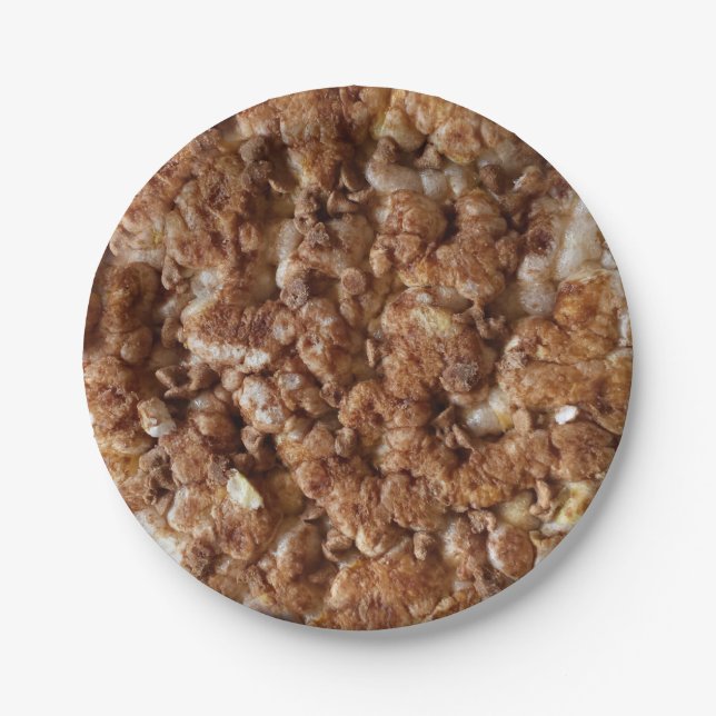 chocolate chip rice cake paper plate (Front)
