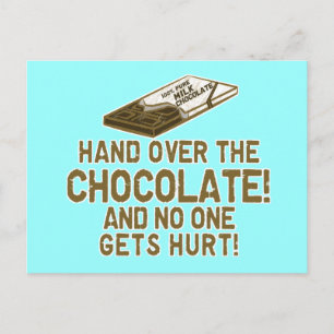 Chocolate Chocoholic Postcard