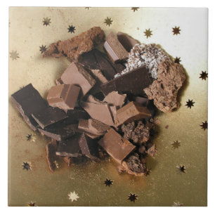 Chocolate chunks ceramic tile
