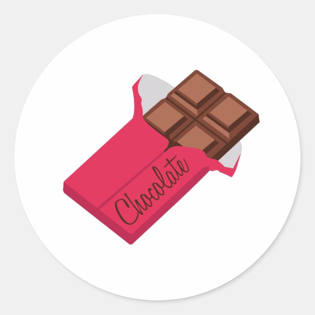 Chocolate Classic Round Sticker (Front)