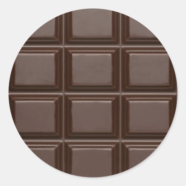 Chocolate Classic Round Sticker (Front)