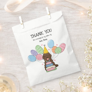 Chocolate Cockapoo Cavapoo Birthday Party  Favour Bag