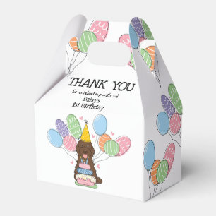 Chocolate Cockapoo Cavapoo Birthday Thank You Favour Box