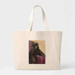 "Chocolate Cocker Spaniel" Dog Art Tote Bag
