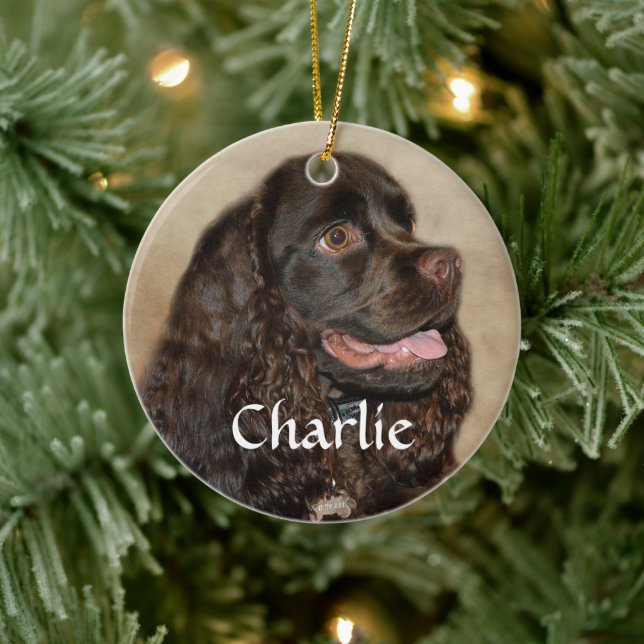 Chocolate Cocker Spaniel Ornament (Tree)