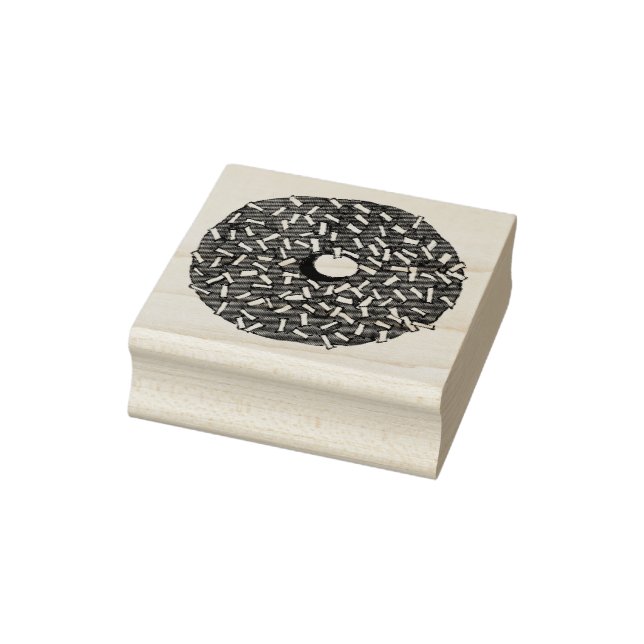 Chocolate Coconut Doughnut Doughnut Breakfast Stam Rubber Stamp (Stamp)