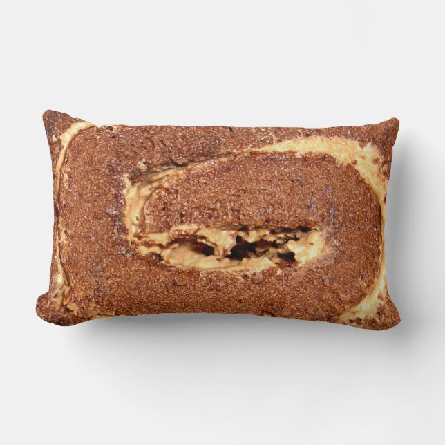 Chocolate Coffee Cream Roll Cake, Lumbar Cushion (Front)