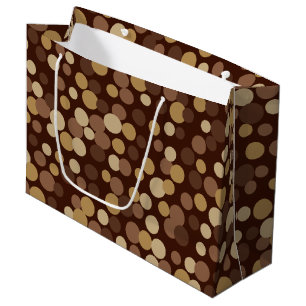 Chocolate Coffee Dots Large Gift Bag