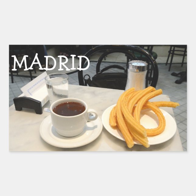 chocolate con churros Square Sticker (Front)