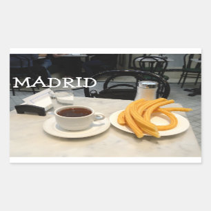 chocolate con churros Square Sticker
