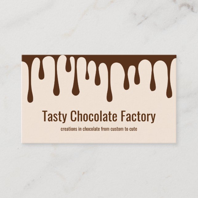 Chocolate Confectioner Theme Business Card (Front)
