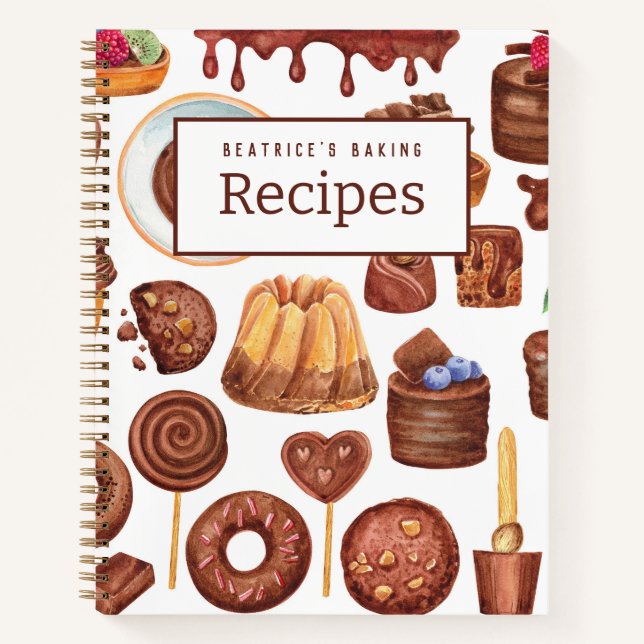 Chocolate Confections Customisable Recipe Book (Front)