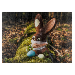 Chocolate Corona Easter Bunny Cutting Board
