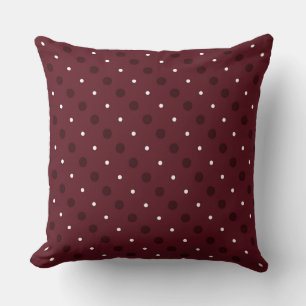 Chocolate Cosmos and white dots Cushion