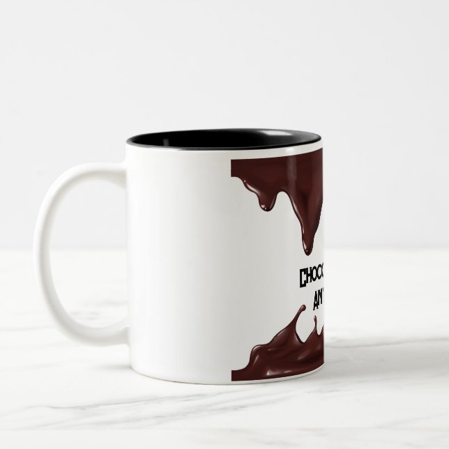 Chocolate Covered Anything Day Two-Tone Coffee Mug (Left)
