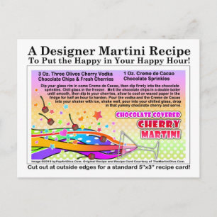 Chocolate Covered Cherry Martini Recipe Postcard