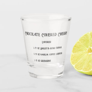 Chocolate covered cherry novelty shot glass