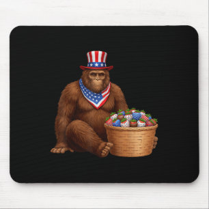 Chocolate Covered Strawberries Bigfoot 4th Of July Mouse Pad