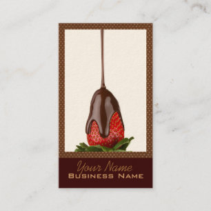 Chocolate Covered Strawberries Business Cards