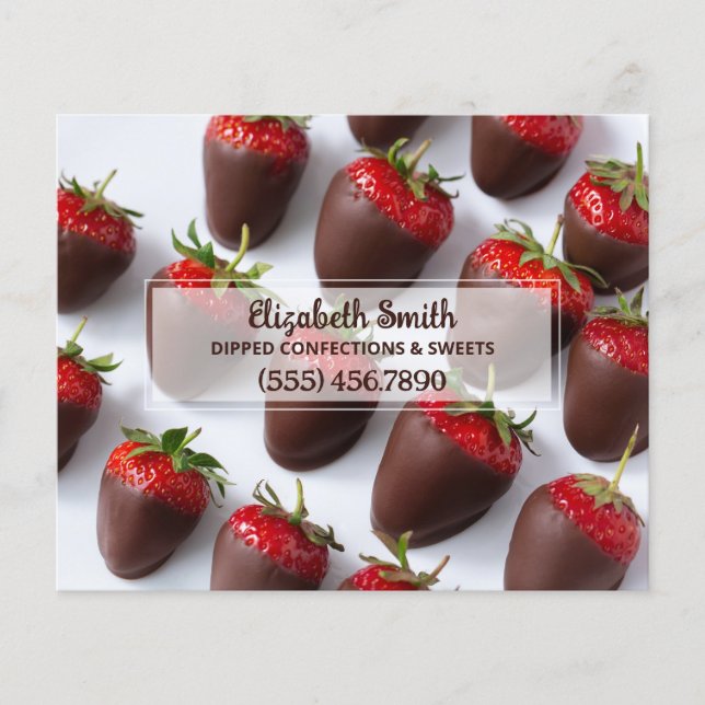 Chocolate Covered Strawberries Business Stationery (Front)